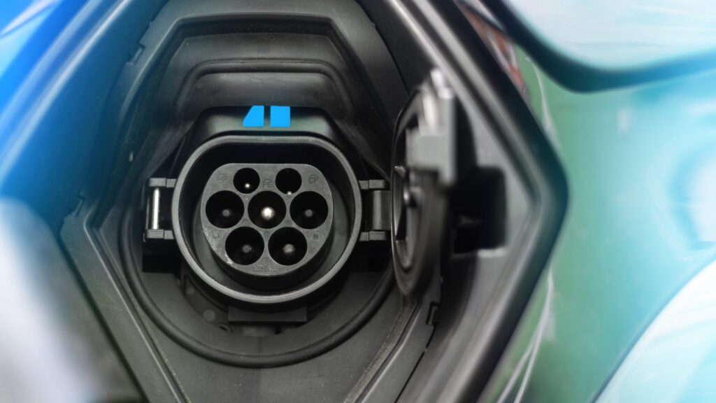 Charging socket of an electric car